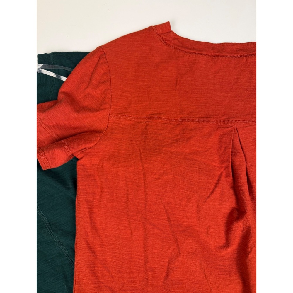 Westbound Womens V-Neck T-Shirt Lot of 2 Green Orange Cotton Modal Slub Medium - Picture 9 of 16